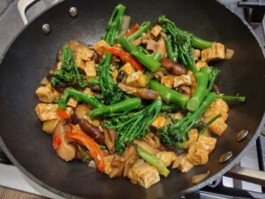 tofu and mushroom stir fry
